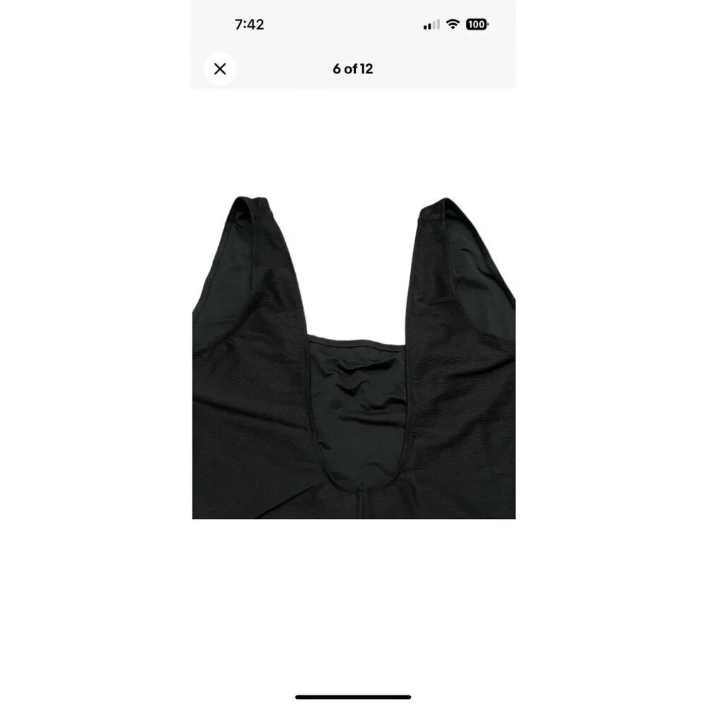 NWT J.Crew Ribbed Side Bow One Piece Swimsuit Black Size 24 Cruise Cutout